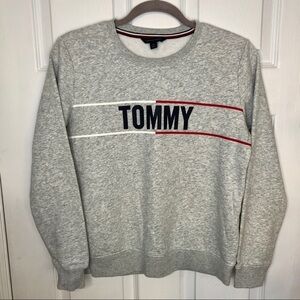Tommy Hilfiger Crewneck Cropped Crewneck Pullover Grey Sweater Small